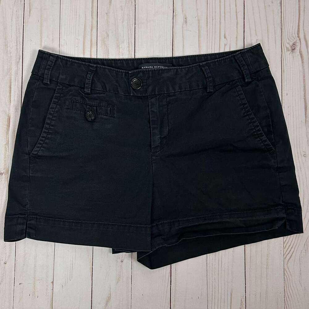 BANANA REPUBLIC Martin fit stretch chino shorts in navy blue - size 4